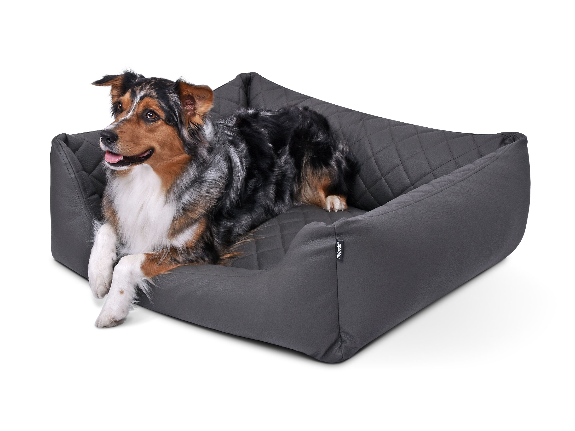 mypado World Faux Leather Premium Quilted Dog Bed