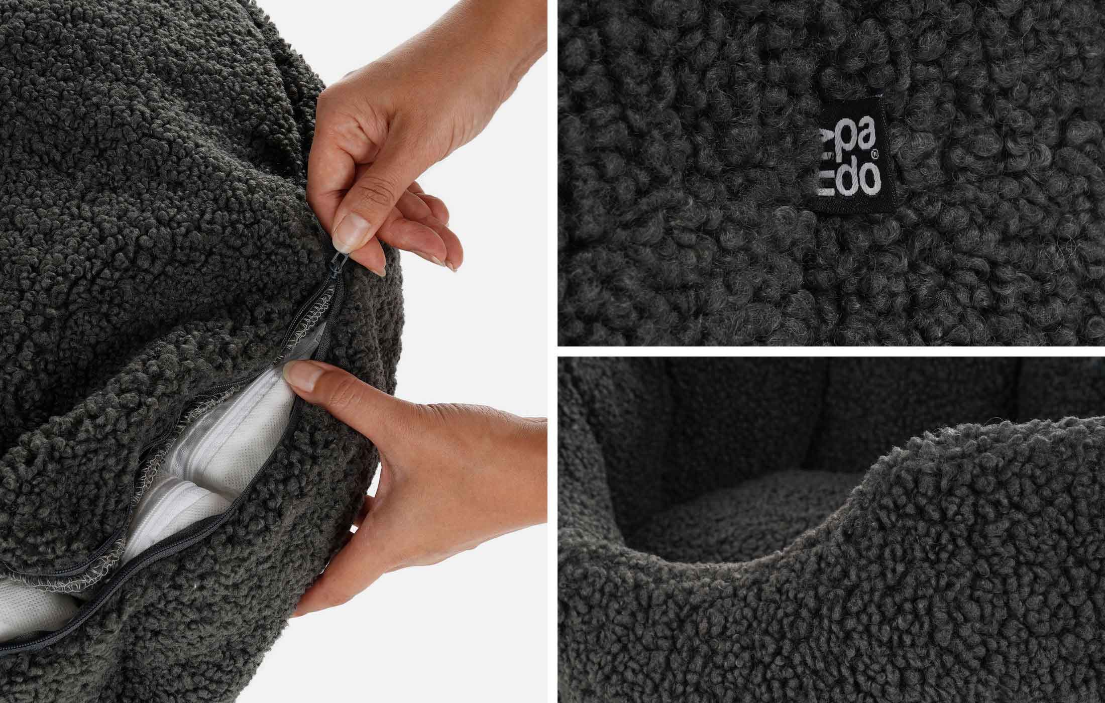 mypado Katzenbett Camino anthrazit schaffell