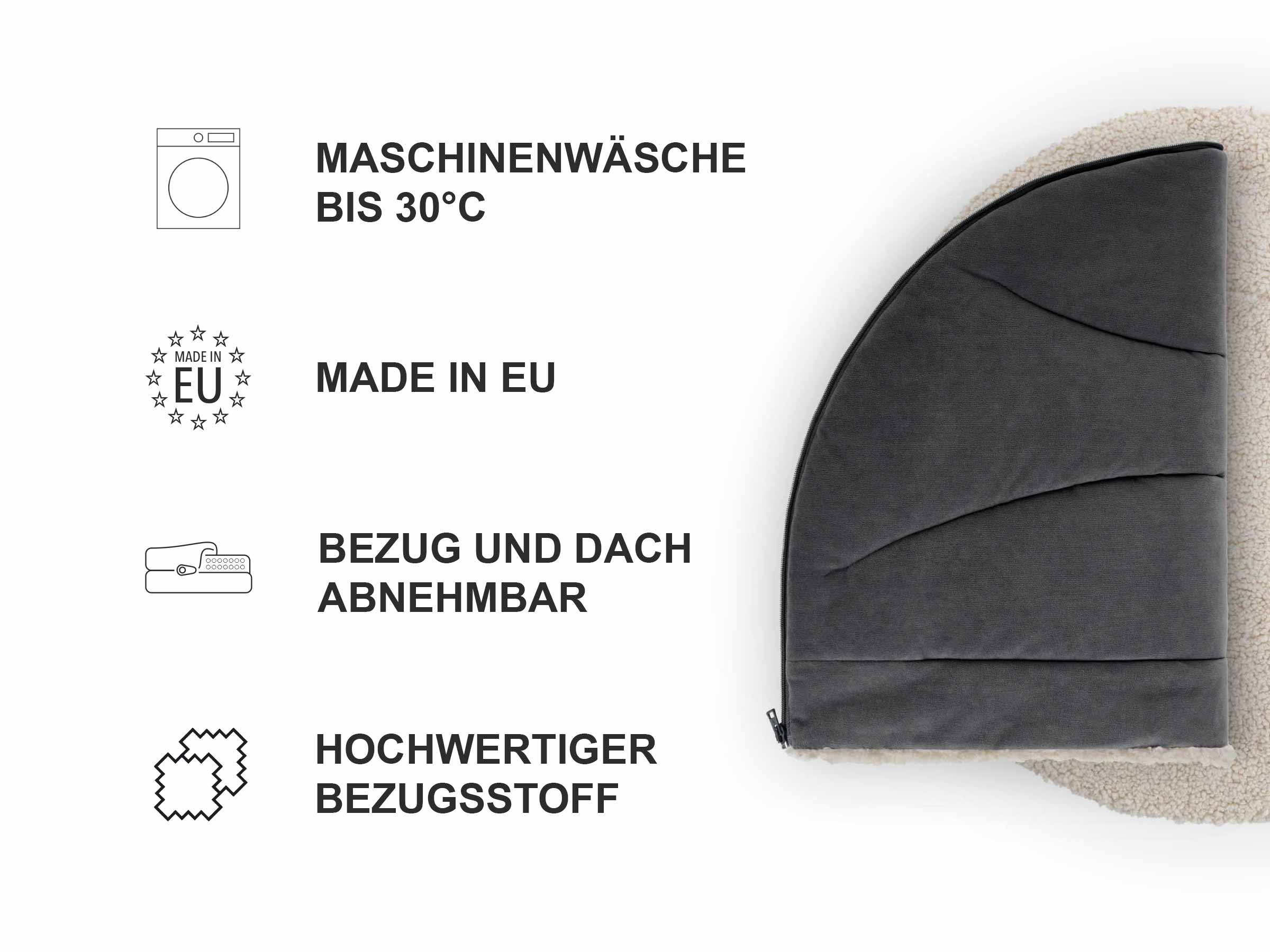 mypado Shell Woolly Katzenhöhle