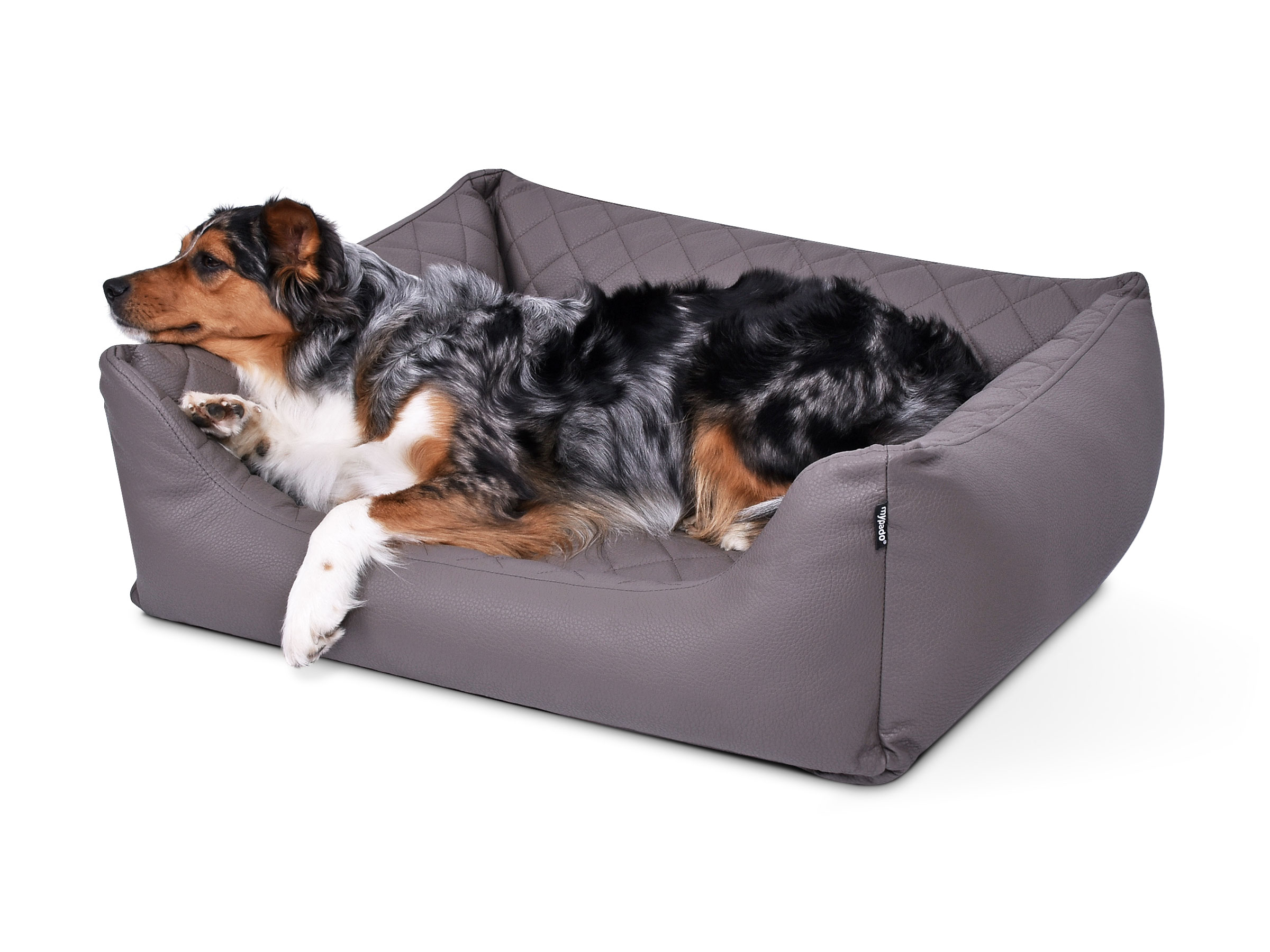 mypado World Faux Leather Premium Quilted Dog Bed