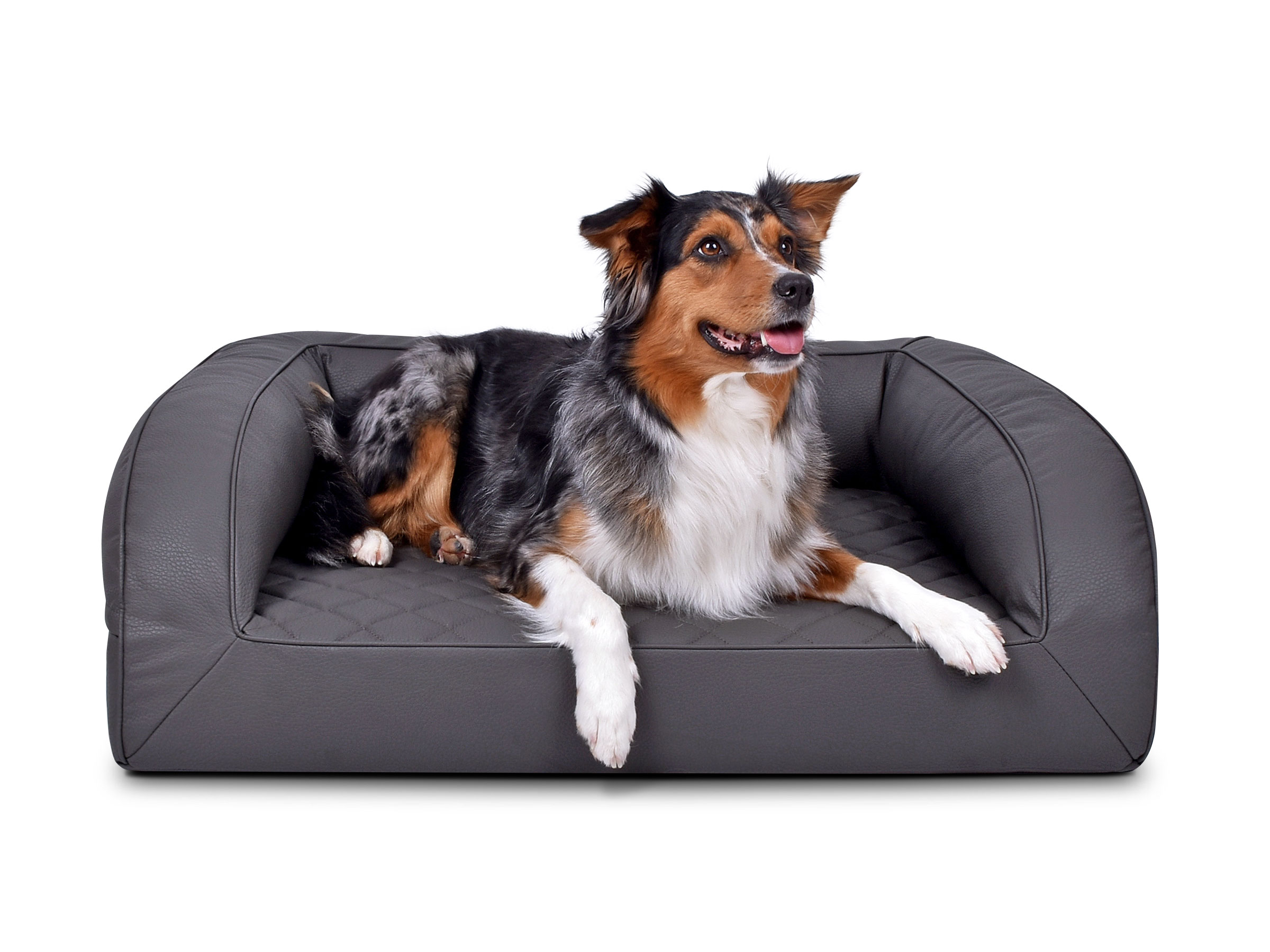 mypado Flo Faux Leather Premium Quilted Dog Bed
