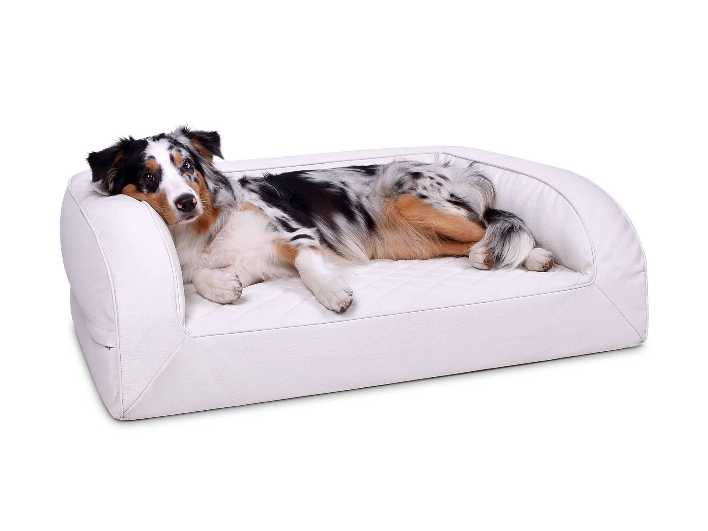 mypado Flo Lit pour chien matelassé en similicuir de qualité supérieure